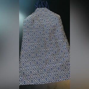 WHITNEY EVE Bara Dress Navy Blue White Diamond Textured Tweed Size XS EUC